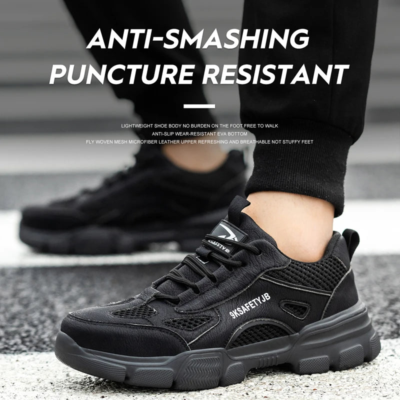 Breathable Steel Toe Safety Work Shoes – Lightweight & Unisex